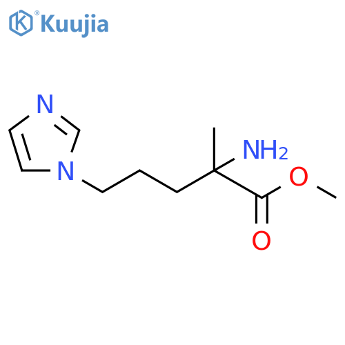 methyl 2-amino-5-(1H-imidazol-1-yl)-2-methylpentanoate structure