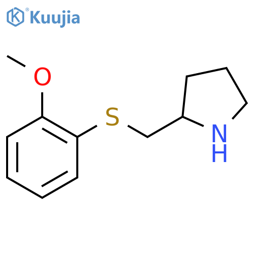 2-{[(2-methoxyphenyl)sulfanyl]methyl}pyrrolidine structure