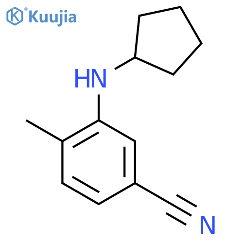 3-(Cyclopentylamino)-4-methylbenzonitrile structure