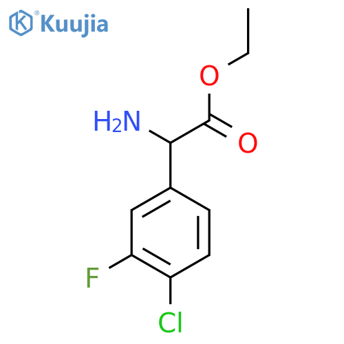 ethyl 2-amino-2-(4-chloro-3-fluorophenyl)acetate structure