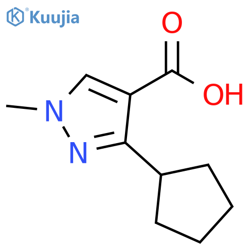 3-cyclopentyl-1-methyl-1H-pyrazole-4-carboxylic acid structure