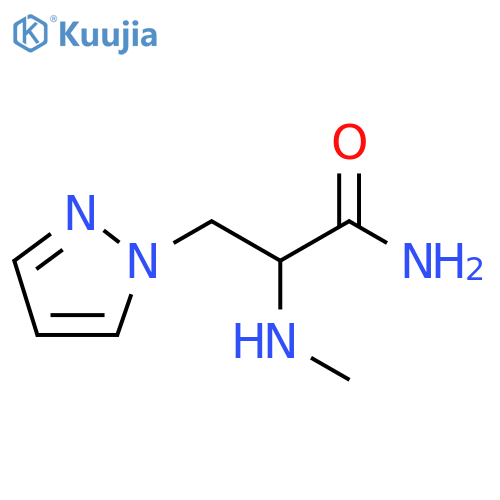2-(methylamino)-3-(1H-pyrazol-1-yl)propanamide structure