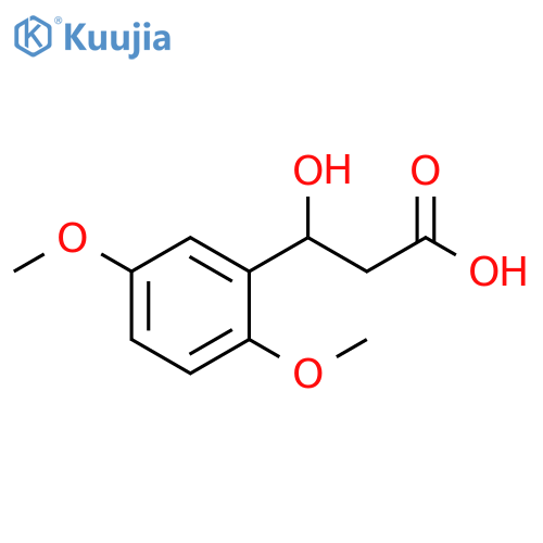 3-(2,5-dimethoxyphenyl)-3-hydroxypropanoic acid structure