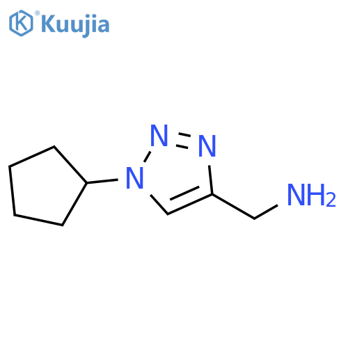 (1-cyclopentyl-1H-1,2,3-triazol-4-yl)methanamine structure