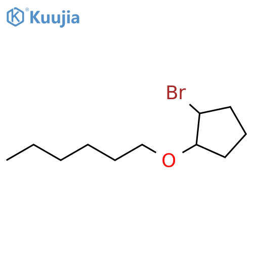1-bromo-2-(hexyloxy)cyclopentane structure