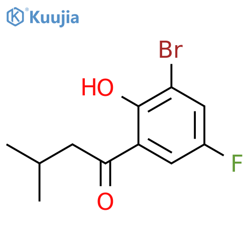 1-(3-bromo-5-fluoro-2-hydroxyphenyl)-3-methylbutan-1-one structure