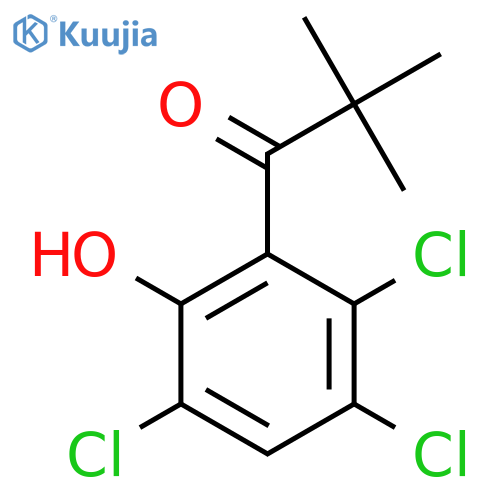 2,2-dimethyl-1-(2,3,5-trichloro-6-hydroxyphenyl)propan-1-one structure