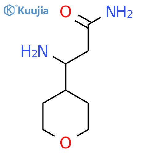 3-Amino-3-(oxan-4-yl)propanamide structure