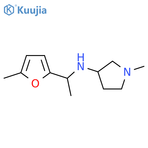 1-methyl-N-[1-(5-methylfuran-2-yl)ethyl]pyrrolidin-3-amine structure