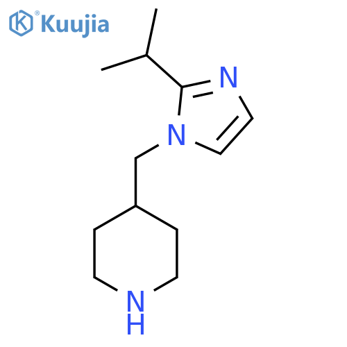 4-{[2-(propan-2-yl)-1H-imidazol-1-yl]methyl}piperidine structure