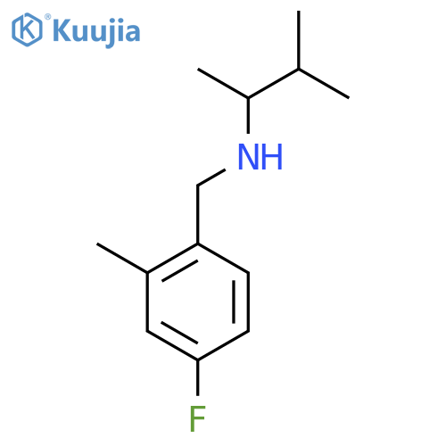 (4-fluoro-2-methylphenyl)methyl(3-methylbutan-2-yl)amine structure