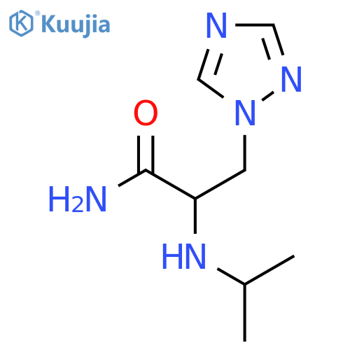 2-(propan-2-yl)amino-3-(1H-1,2,4-triazol-1-yl)propanamide structure