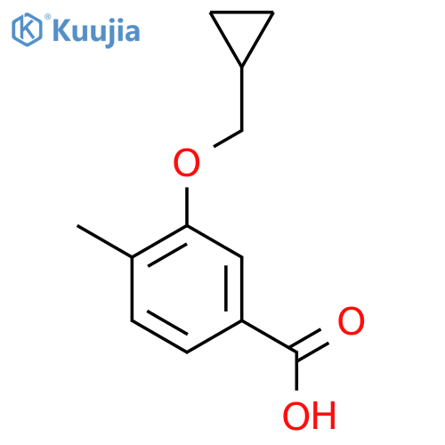 3-(Cyclopropylmethoxy)-4-methylbenzoic acid structure