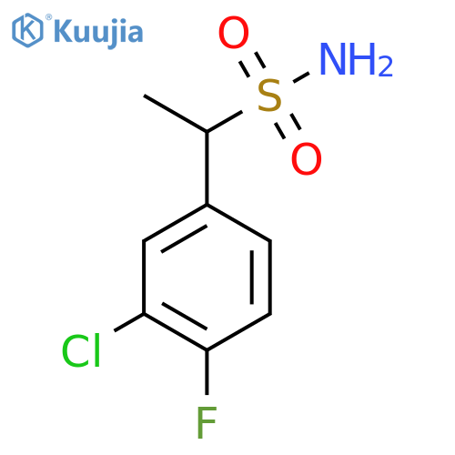 1-(3-Chloro-4-fluorophenyl)ethanesulfonamide structure