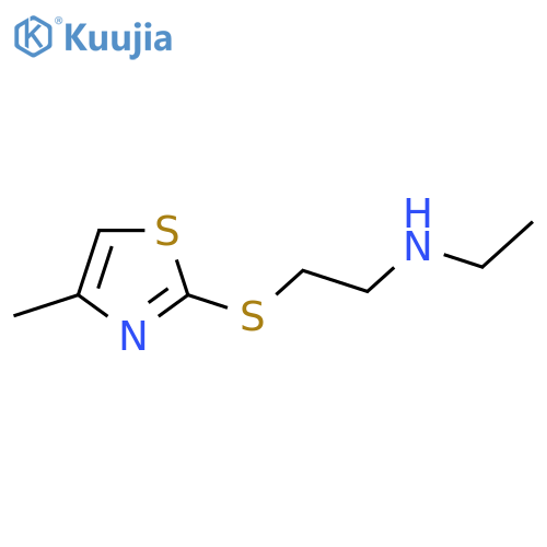 ethyl({2-(4-methyl-1,3-thiazol-2-yl)sulfanylethyl})amine structure