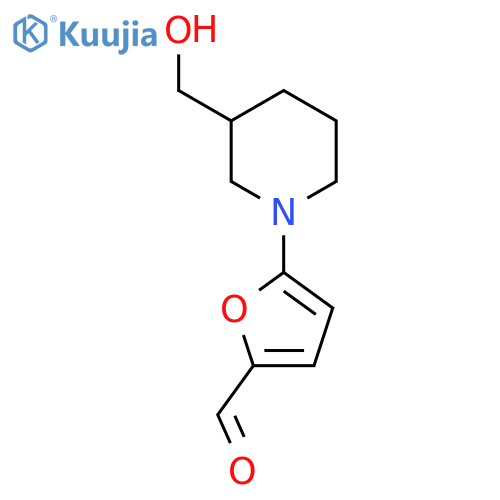 5-[3-(Hydroxymethyl)piperidin-1-yl]furan-2-carbaldehyde structure