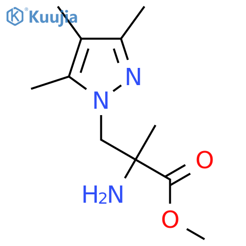 methyl 2-amino-2-methyl-3-(trimethyl-1H-pyrazol-1-yl)propanoate structure