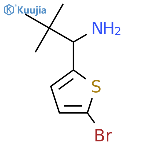 1-(5-bromothiophen-2-yl)-2,2-dimethylpropan-1-amine structure