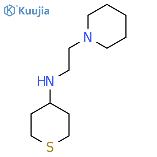 N-[2-(piperidin-1-yl)ethyl]thian-4-amine structure