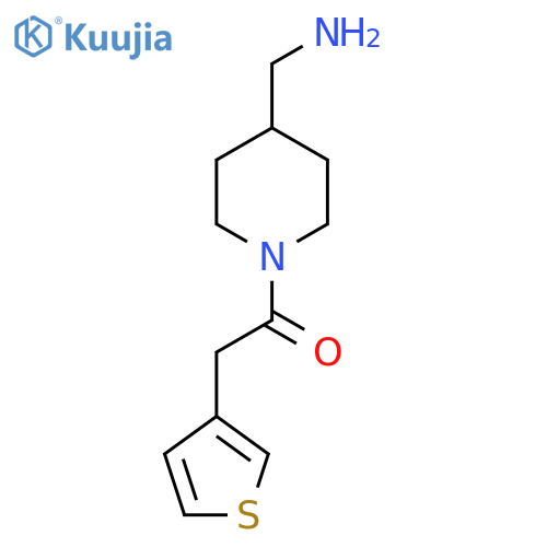 1-[4-(Aminomethyl)piperidin-1-yl]-2-(thiophen-3-yl)ethan-1-one structure