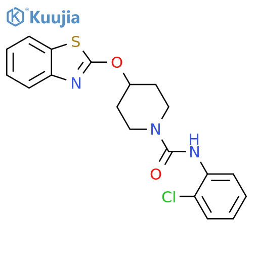 4-(1,3-benzothiazol-2-yloxy)-N-(2-chlorophenyl)piperidine-1-carboxamide structure