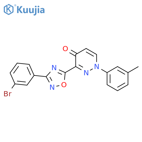 3-[3-(3-bromophenyl)-1,2,4-oxadiazol-5-yl]-1-(3-methylphenyl)-1,4-dihydropyridazin-4-one structure