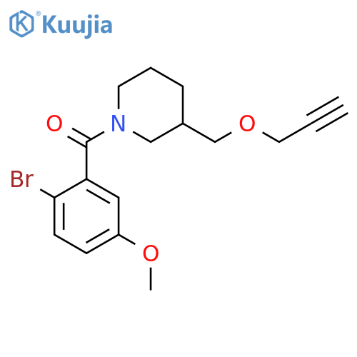 1-(2-bromo-5-methoxybenzoyl)-3-(prop-2-yn-1-yloxy)methylpiperidine structure