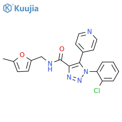 1-(2-chlorophenyl)-N-[(5-methylfuran-2-yl)methyl]-5-(pyridin-4-yl)-1H-1,2,3-triazole-4-carboxamide structure