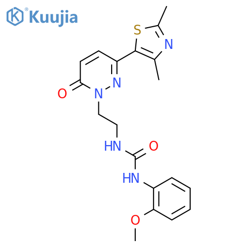 3-{2-3-(2,4-dimethyl-1,3-thiazol-5-yl)-6-oxo-1,6-dihydropyridazin-1-ylethyl}-1-(2-methoxyphenyl)urea structure