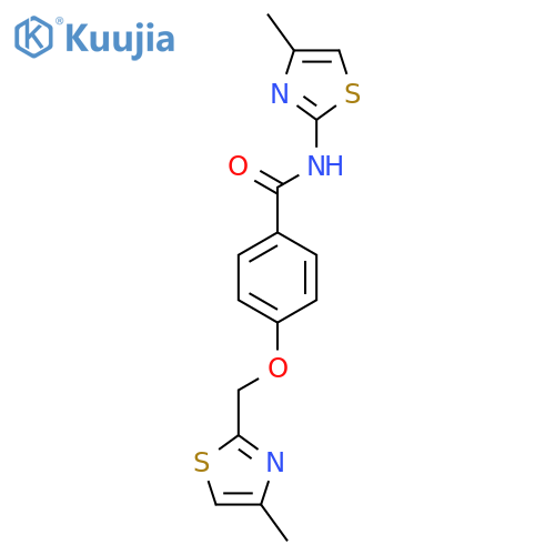 N-(4-methyl-1,3-thiazol-2-yl)-4-(4-methyl-1,3-thiazol-2-yl)methoxybenzamide structure