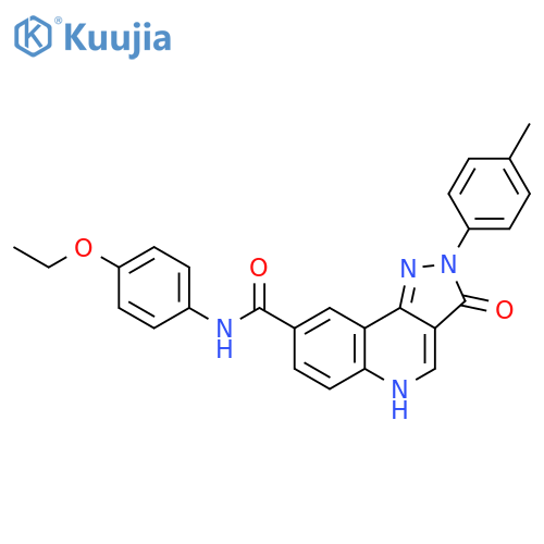 N-(4-ethoxyphenyl)-2-(4-methylphenyl)-3-oxo-2H,3H,5H-pyrazolo[4,3-c]quinoline-8-carboxamide structure