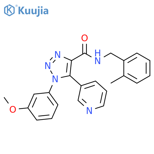 1-(3-methoxyphenyl)-N-[(2-methylphenyl)methyl]-5-(pyridin-3-yl)-1H-1,2,3-triazole-4-carboxamide structure