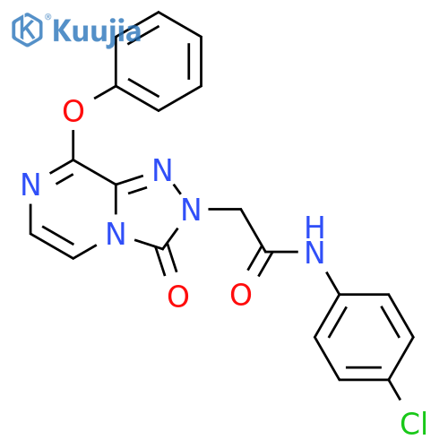 N-(4-chlorophenyl)-2-{3-oxo-8-phenoxy-2H,3H-[1,2,4]triazolo[4,3-a]pyrazin-2-yl}acetamide structure