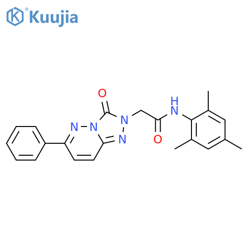 2-{3-oxo-6-phenyl-2H,3H-1,2,4triazolo4,3-bpyridazin-2-yl}-N-(2,4,6-trimethylphenyl)acetamide structure