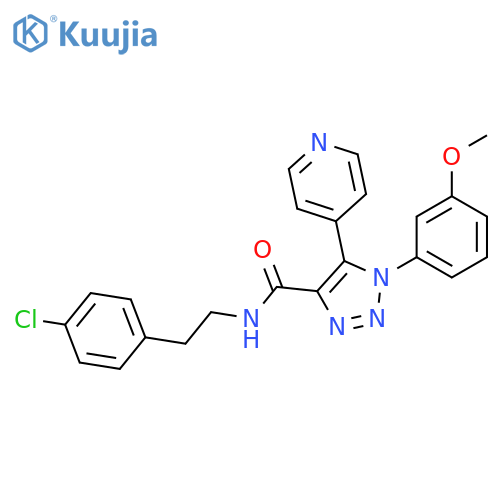 N-[2-(4-chlorophenyl)ethyl]-1-(3-methoxyphenyl)-5-(pyridin-4-yl)-1H-1,2,3-triazole-4-carboxamide structure