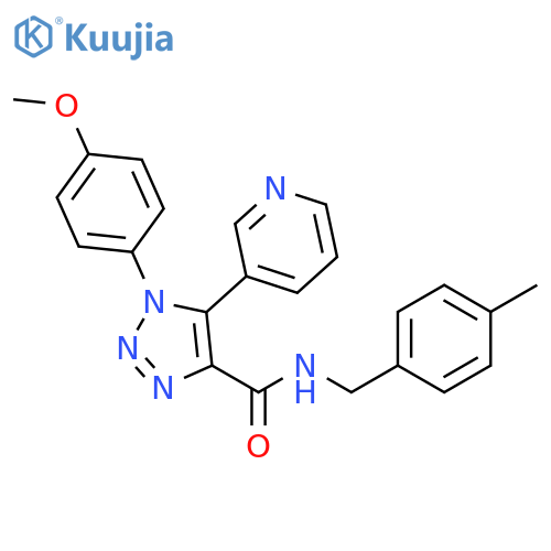 1-(4-methoxyphenyl)-N-[(4-methylphenyl)methyl]-5-(pyridin-3-yl)-1H-1,2,3-triazole-4-carboxamide structure