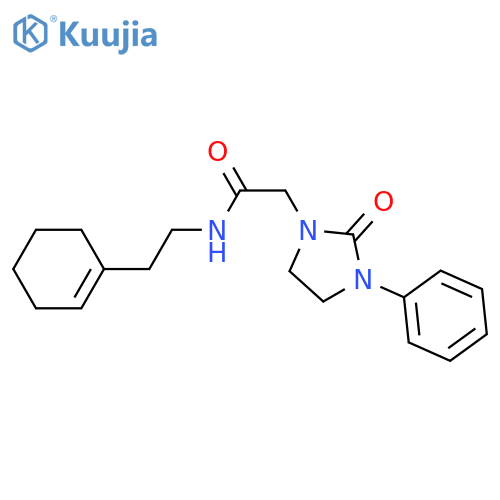 N-2-(cyclohex-1-en-1-yl)ethyl-2-(2-oxo-3-phenylimidazolidin-1-yl)acetamide structure