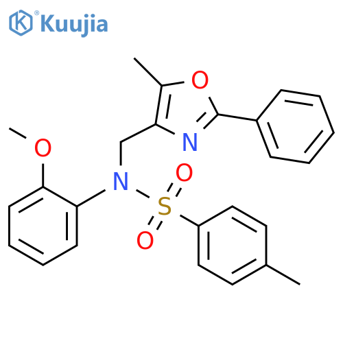 N-(2-methoxyphenyl)-4-methyl-N-[(5-methyl-2-phenyl-1,3-oxazol-4-yl)methyl]benzene-1-sulfonamide structure