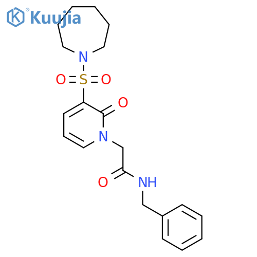 2-3-(azepane-1-sulfonyl)-2-oxo-1,2-dihydropyridin-1-yl-N-benzylacetamide structure