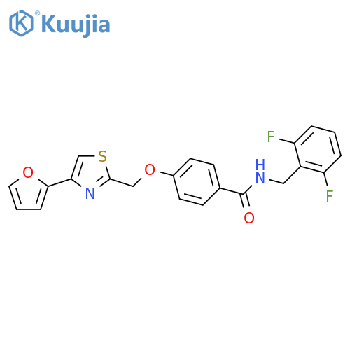 N-[(2,6-difluorophenyl)methyl]-4-{[4-(furan-2-yl)-1,3-thiazol-2-yl]methoxy}benzamide structure