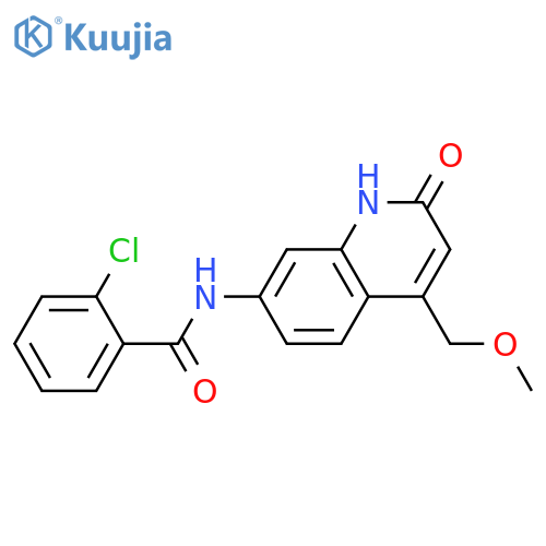 2-chloro-N-4-(methoxymethyl)-2-oxo-1,2-dihydroquinolin-7-ylbenzamide structure