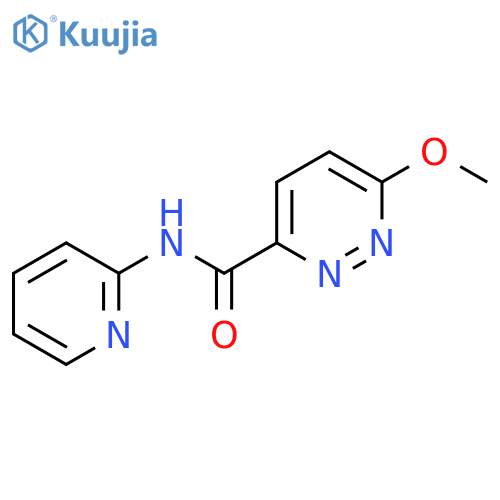 6-methoxy-N-(pyridin-2-yl)pyridazine-3-carboxamide structure