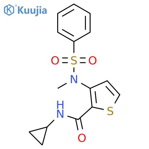 N-cyclopropyl-3-(N-methylbenzenesulfonamido)thiophene-2-carboxamide structure