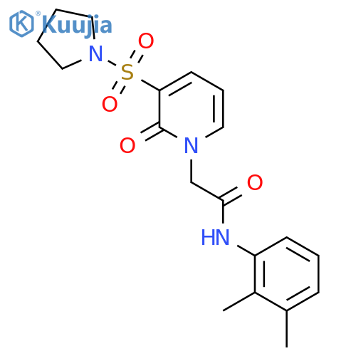 N-(2,3-dimethylphenyl)-2-2-oxo-3-(pyrrolidine-1-sulfonyl)-1,2-dihydropyridin-1-ylacetamide structure