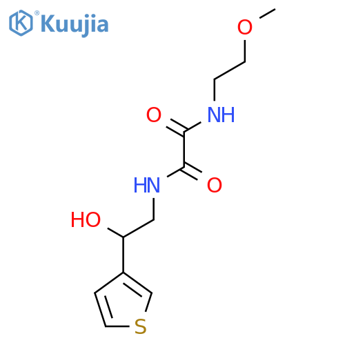 N'-2-hydroxy-2-(thiophen-3-yl)ethyl-N-(2-methoxyethyl)ethanediamide structure