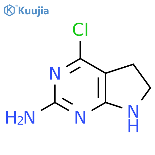 4-chloro-5H,6H,7H-pyrrolo[2,3-d]pyrimidin-2-amine structure