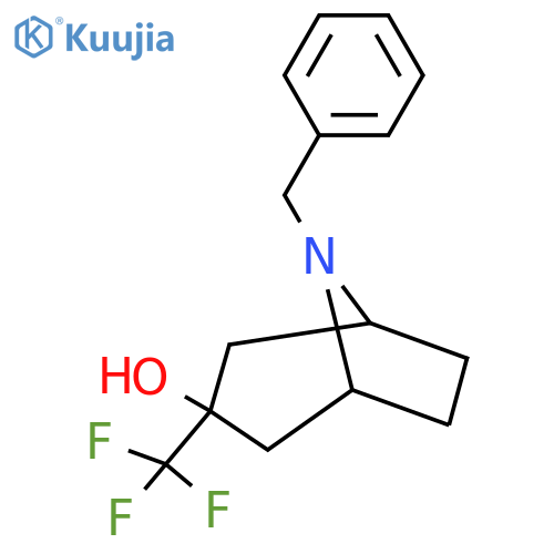8-benzyl-3-(trifluoromethyl)-8-azabicyclo3.2.1octan-3-ol structure