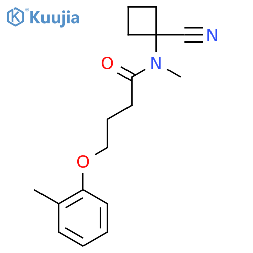 N-(1-cyanocyclobutyl)-N-methyl-4-(2-methylphenoxy)butanamide structure