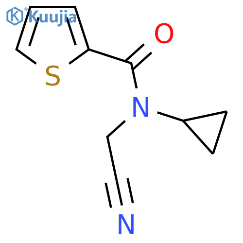 N-(cyanomethyl)-N-cyclopropylthiophene-2-carboxamide structure