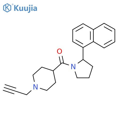 4-[2-(Naphthalen-1-yl)pyrrolidine-1-carbonyl]-1-(prop-2-yn-1-yl)piperidine structure